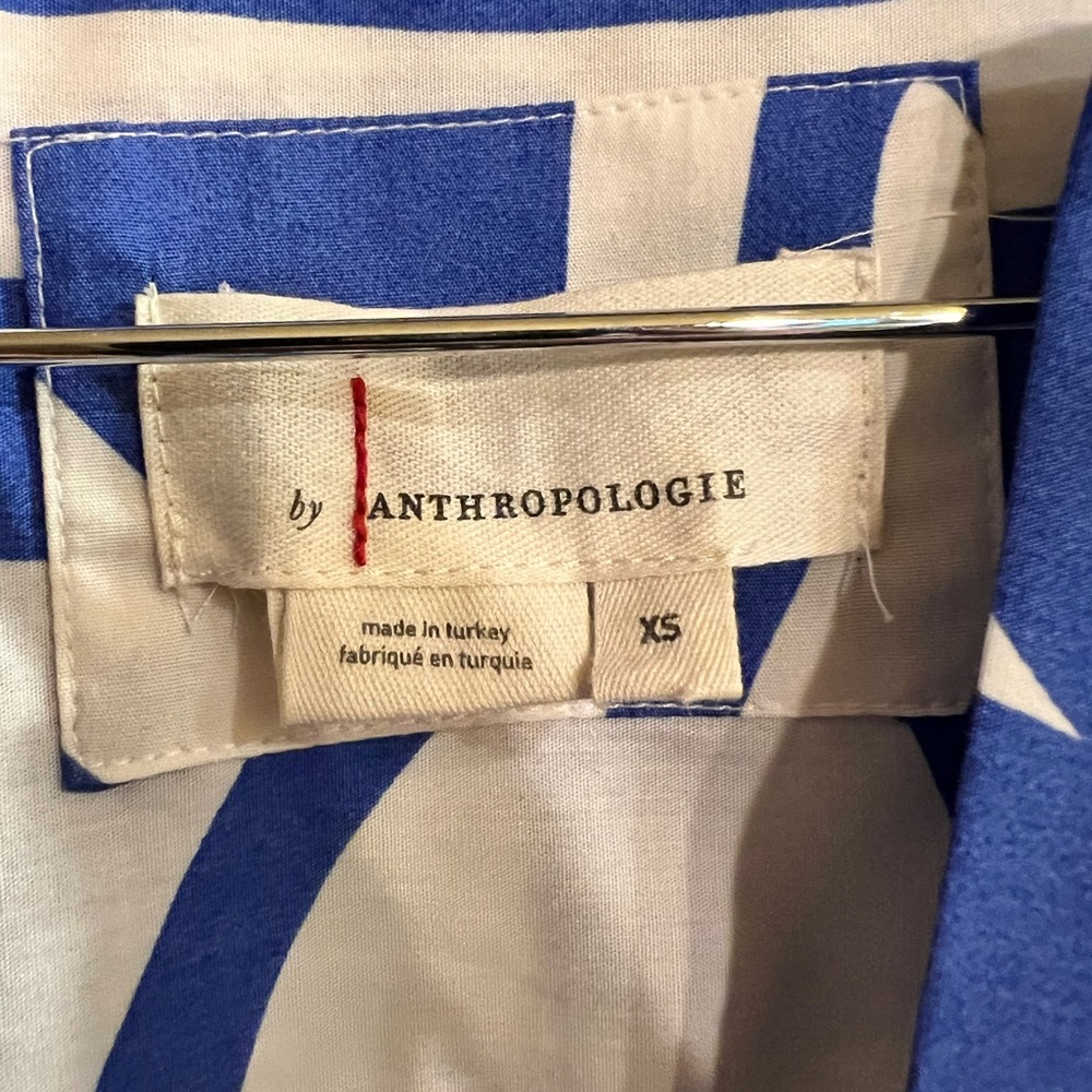 Anthropologie Somerset Blue and White Abstract Maxi Dress - Picture 2 of 3